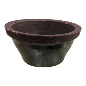 Wide Glazed Terra Cotta Ceramic Planters-Planters-Antique Warehouse